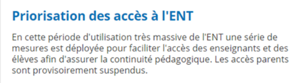 L'accès Au Service Est Momentanément Interrompu ENT: Accès parents momentanément suspendus - Actualités - Cité scolaire